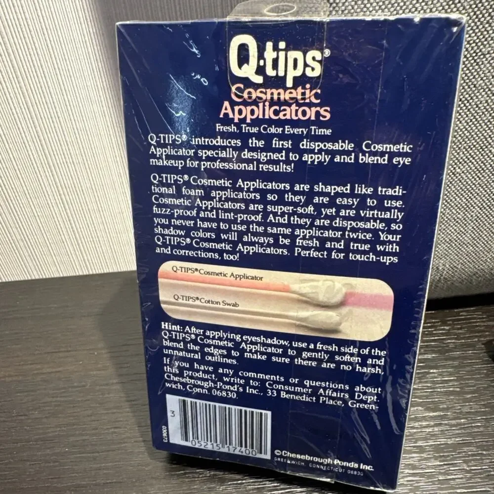 Vintage Q-tips Cosmetic Applicators 74 Ct Pink Stems Makeup 70s/80s 74ct
